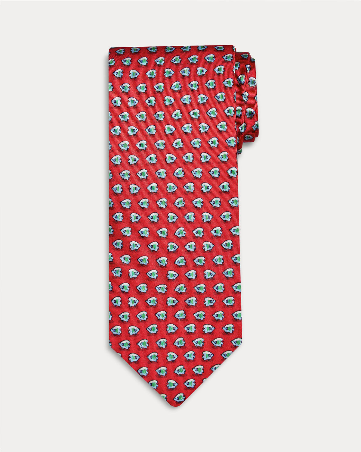 Corbata De Seda Estampada Diseño Clasico - Rojo / TU