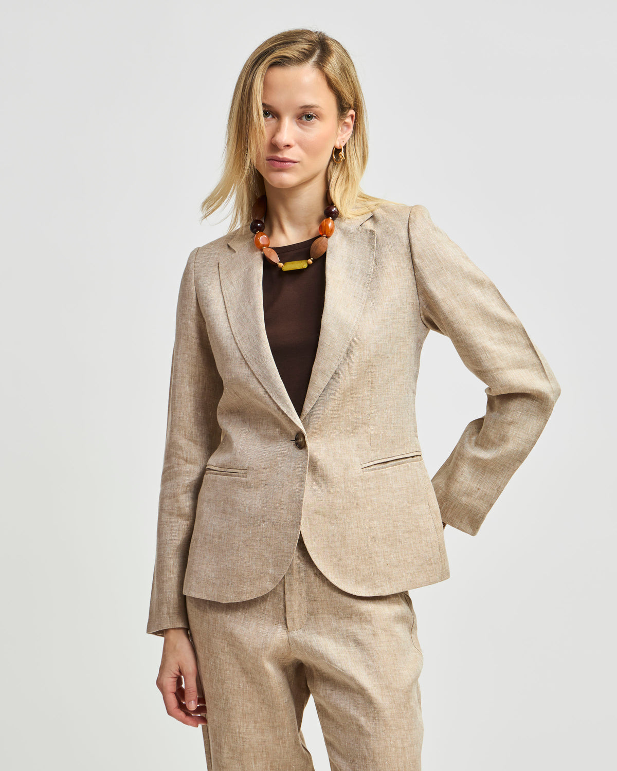 Blazer Clásico Daniela Lino - Camel / 34
