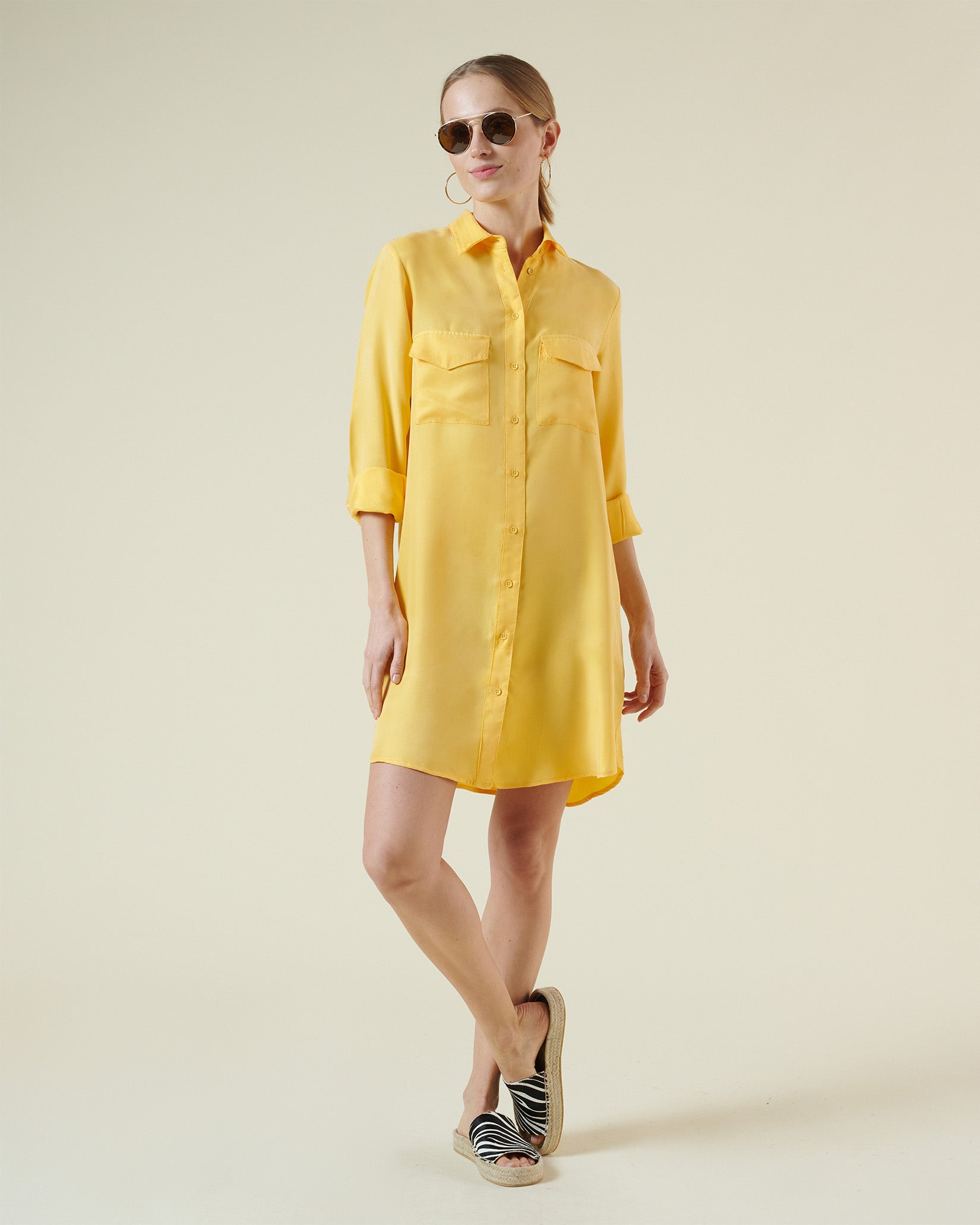 Camisa color mostaza mujer 2025