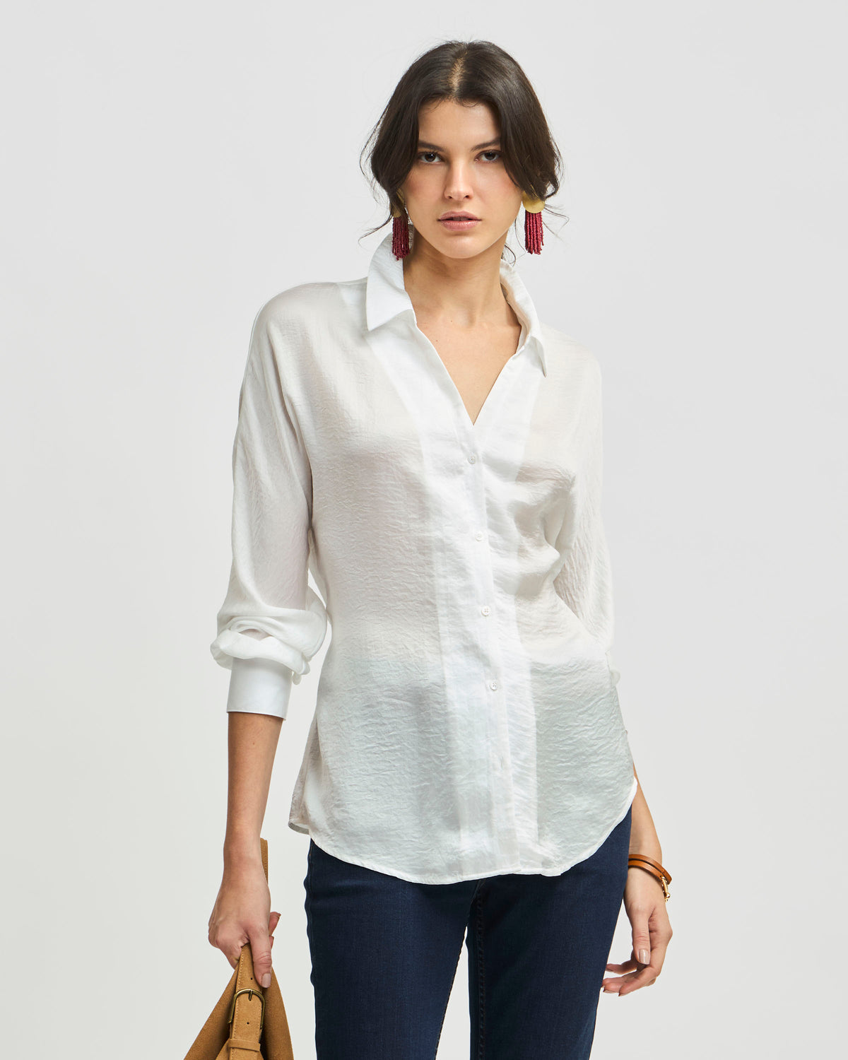 Blusa Eulogia Sin Sisa Fluída - Blanco / XS