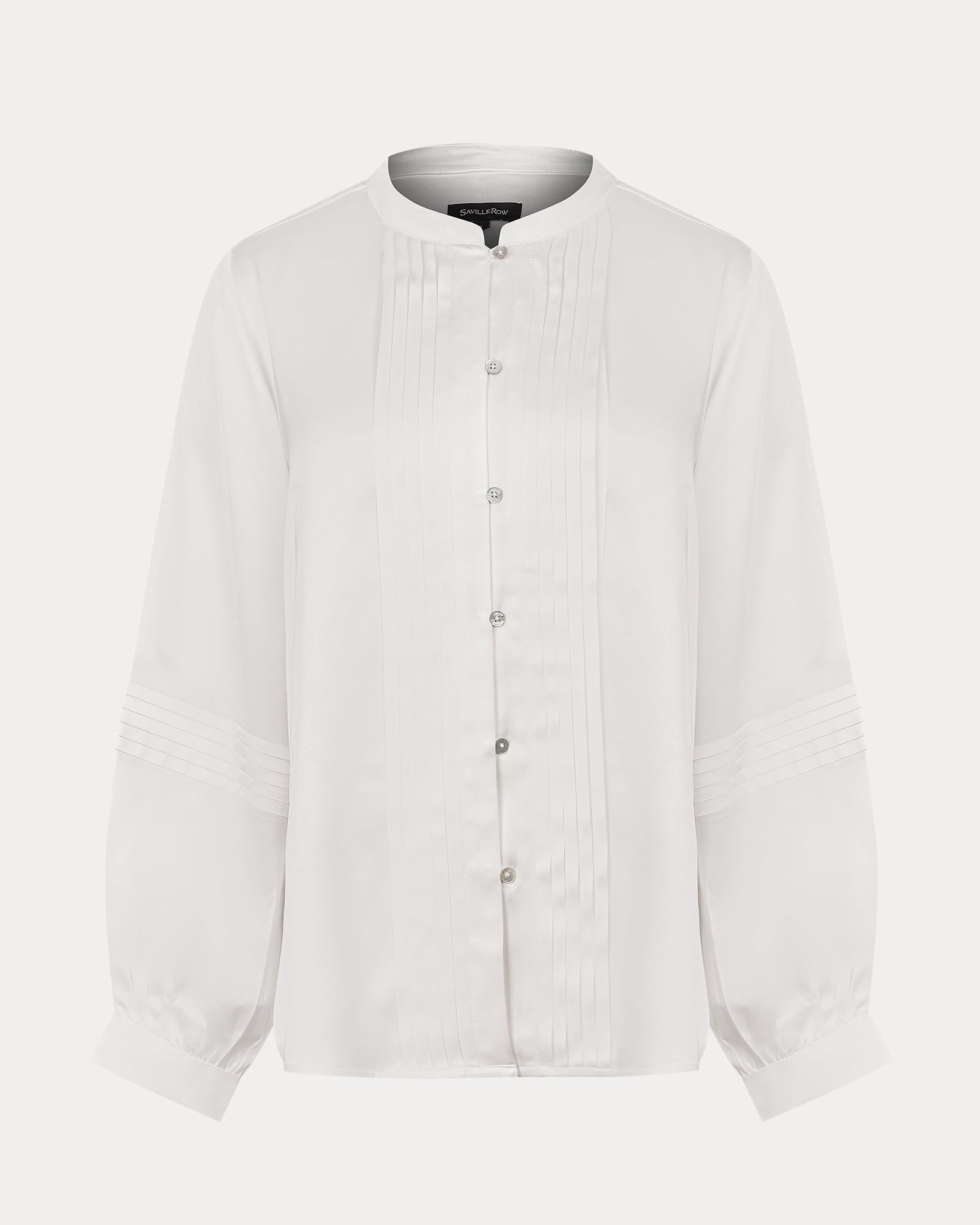 Blusa Mao Plisado Centro Manga Globo β Saville Row