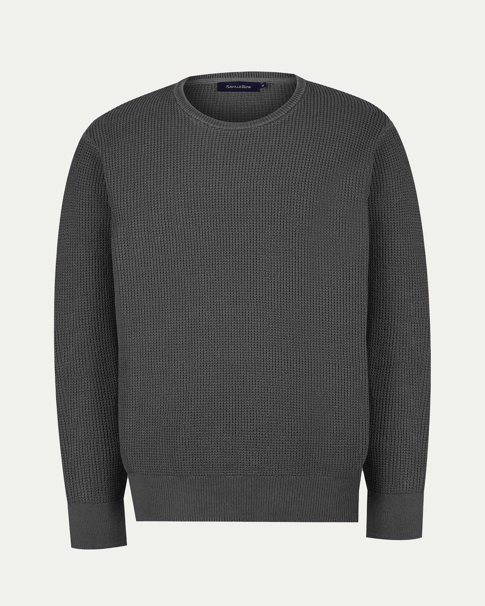 Sweater Cuello Redondo Waffle Vintage